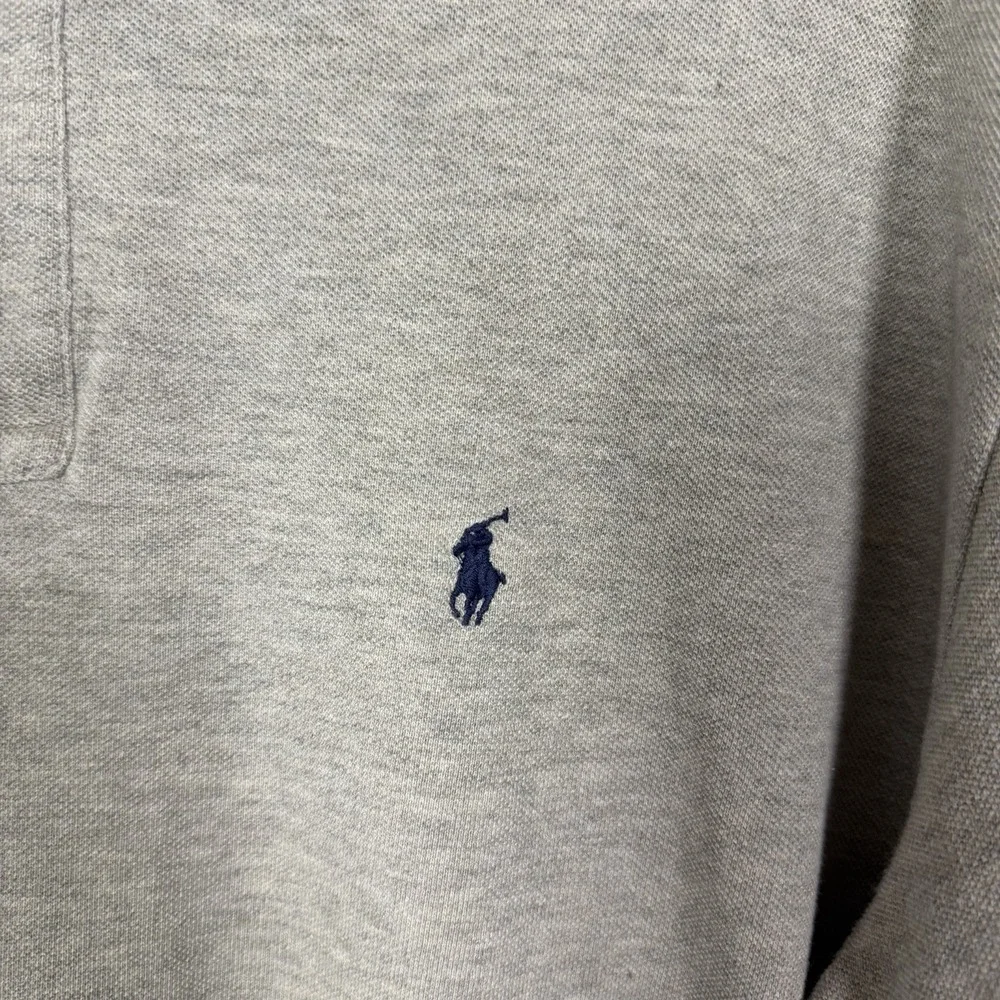 Polo Ralph Lauren Men's Polo Shirt Gray Blue Pony Logo‎ Preppy Old Money SZ XL